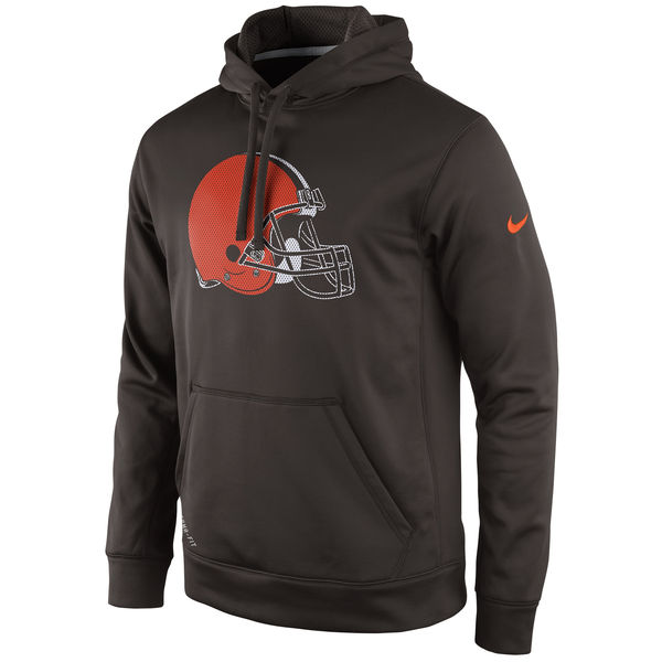Men Cleveland Browns Nike Practice Performance Pullover Hoodie  Brown